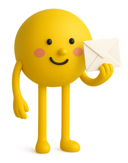 Newsletter Meadow Brooke Illustration of Buddy, the Meadow Brooke persona, holding a letter, representing our AI-powered newsletter updates